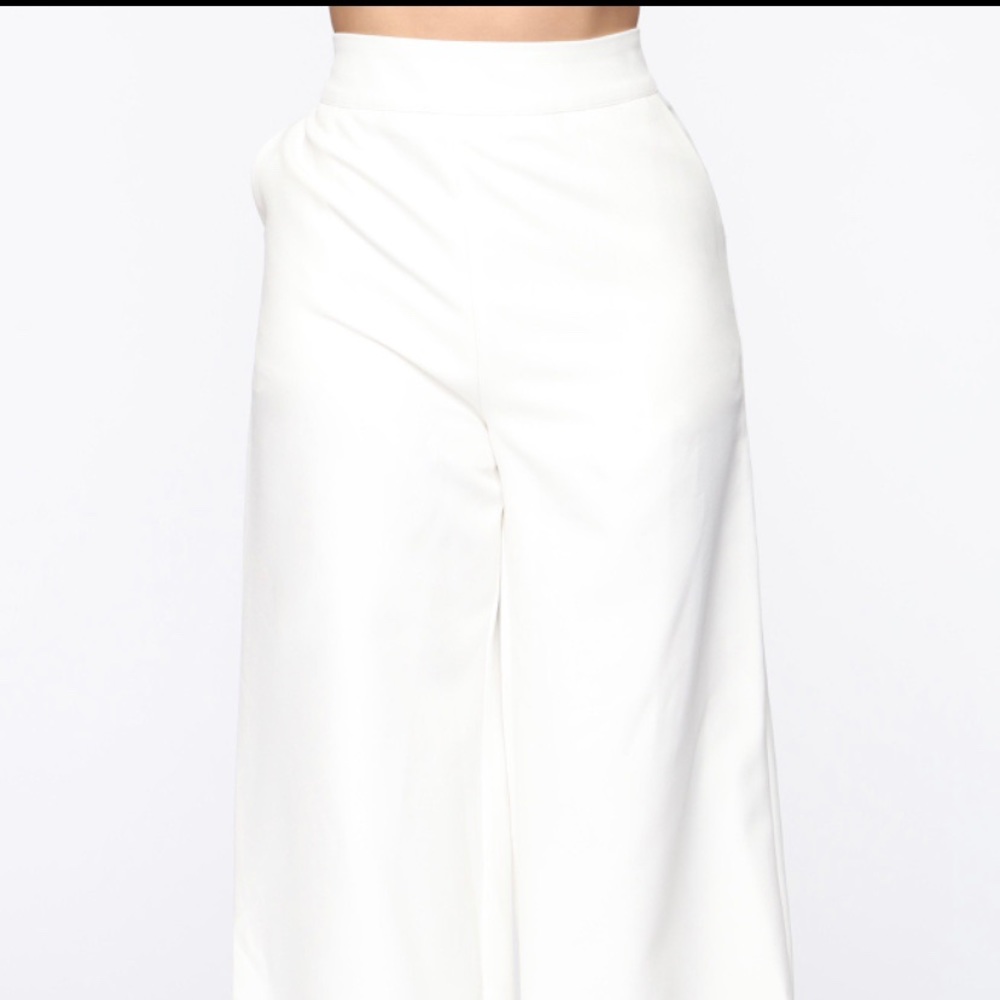 White Wide Leg Pants